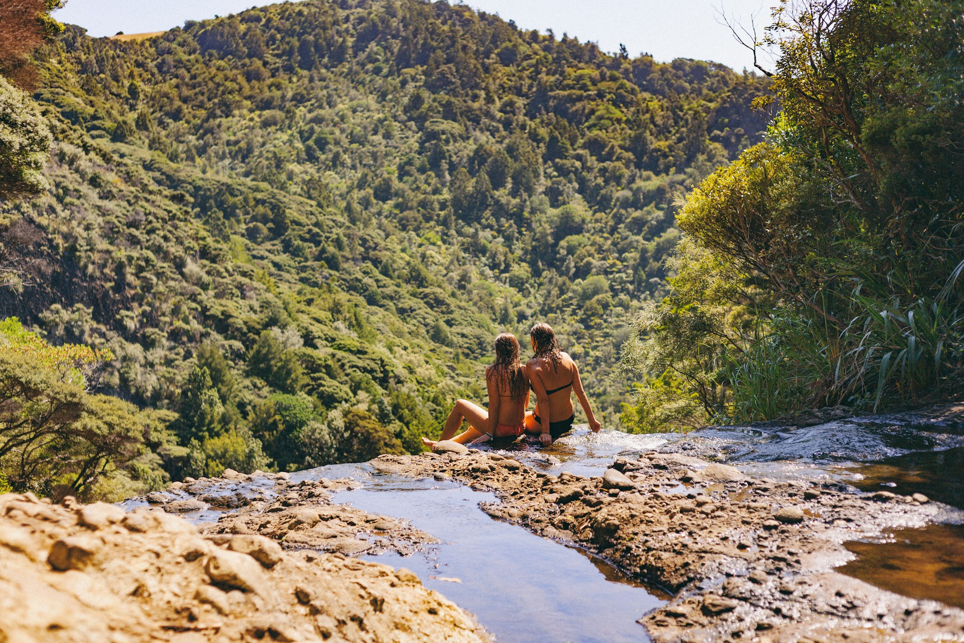 The top of Kitekite falls Piha